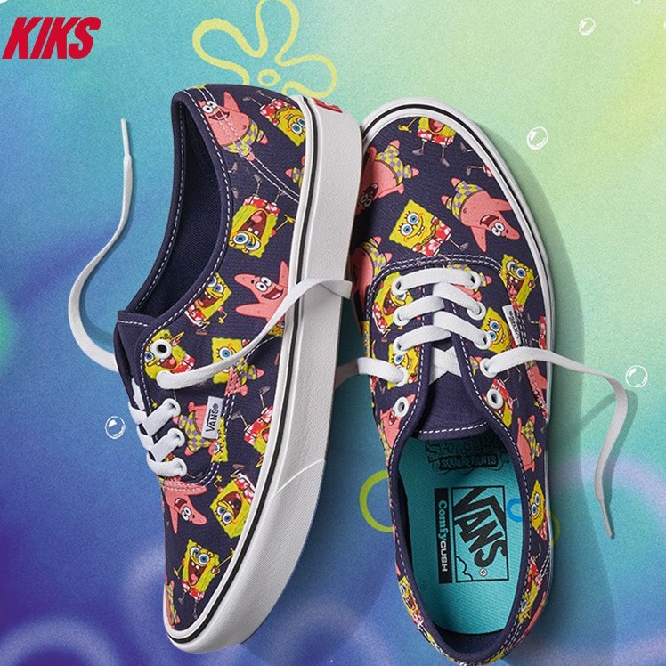 Giày Thể Thao VANS SpongeBob Cổ Cao Thấp VN0A54F19ES Thời Trang Cho Nam Và Nữ