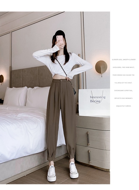 Quần Baggy Vải Có Khóa Ống Chân siêu hot