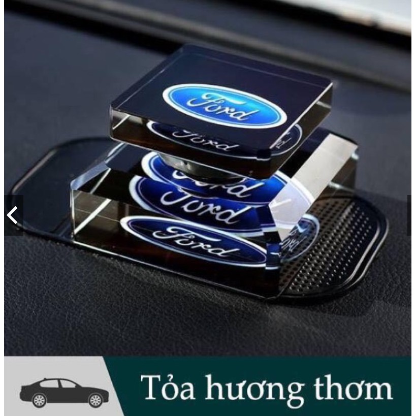 Nước hoa pha lê cao cấp đặt taplo xe hơi, ô tô logo hãng xe Toyota, Mazda, Ford, Kia, Hyundai, Honda,Toyota, Mazda, Ford