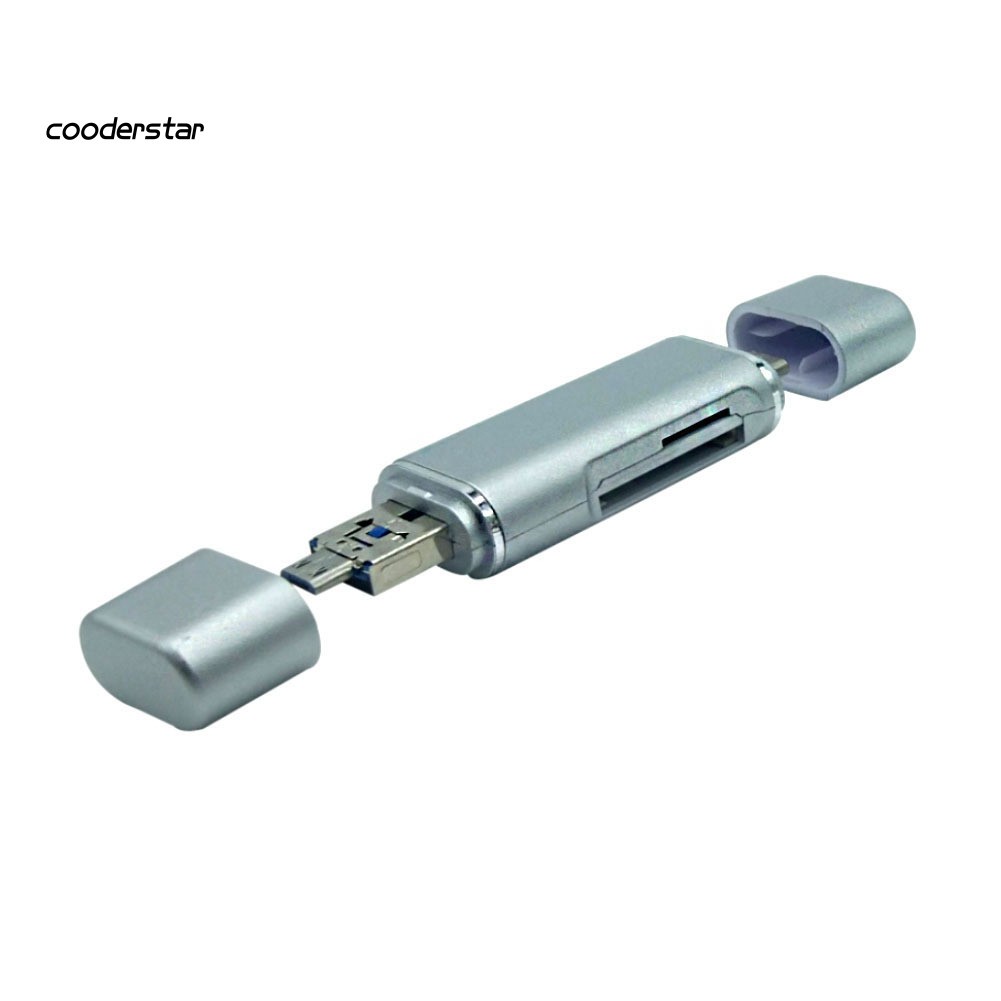 Đầu Đọc Thẻ Nhớ 5 Trong 1 Cổng Micro Usb 3.1 Type-C Tf Sd Cho Điện Thoại Android