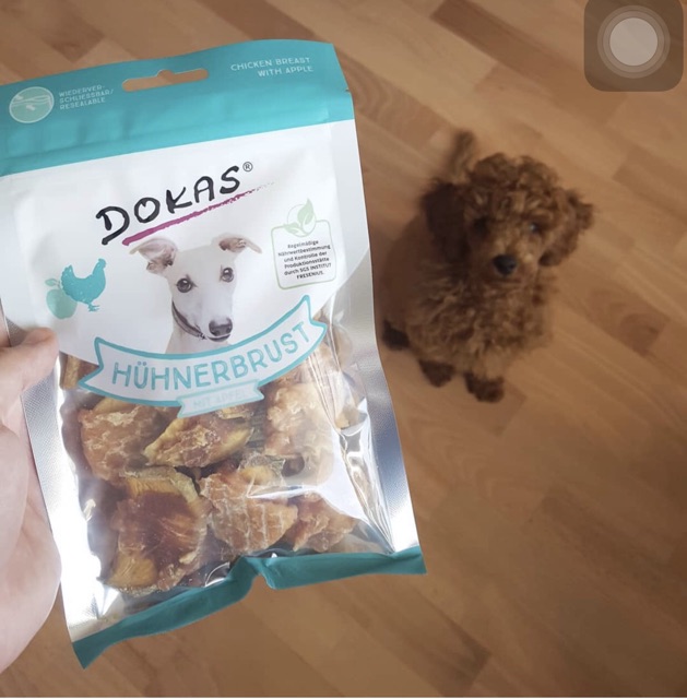 Dokas Treat thịt ức gà cuộn táo sấy thiên nhiên 70GR cho chó mèo mọi giai đoạn