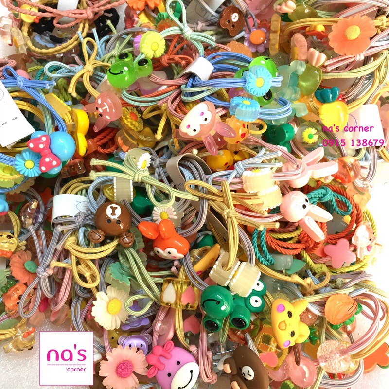 Cột tóc hoa cúc thú trái cây nhiều mẫu