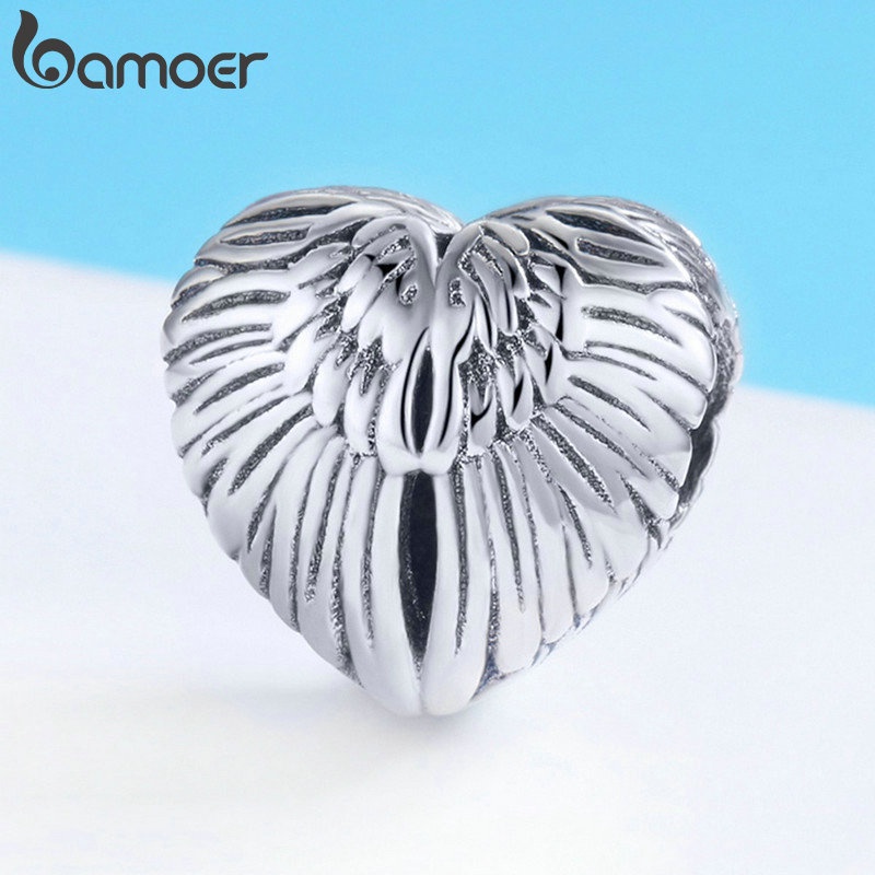 Charm đôi cánh thiên thần Bamoer AIC037 phụ kiện làm vòng tay trang sức