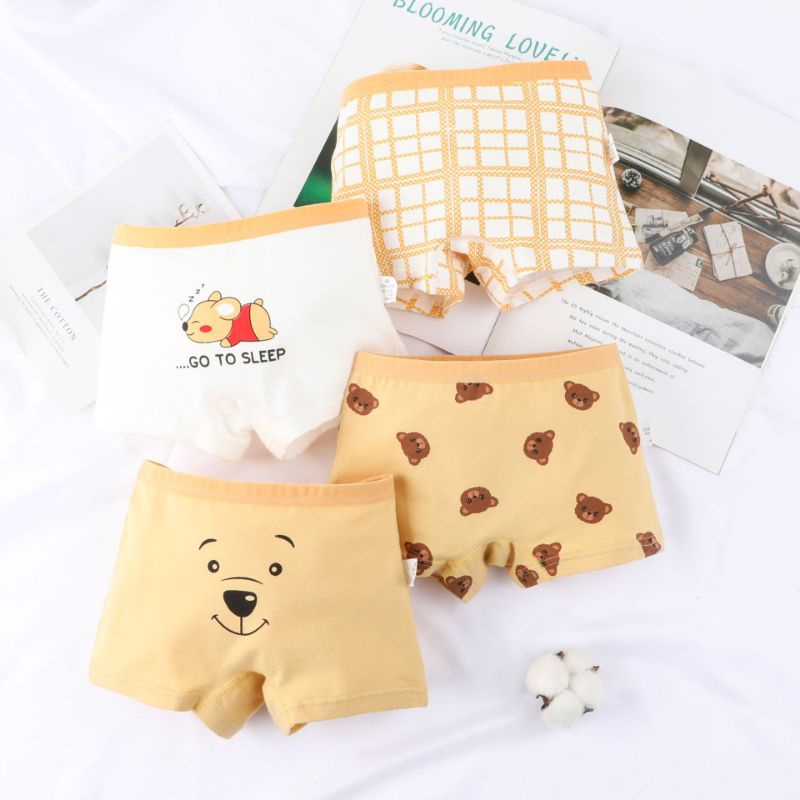 [HÀNG LOẠI 1- SET 5 QUẦN] Quần chip bé gái -  Quần lót đùi trẻ em cotton cao cấp mềm mại thoáng mát