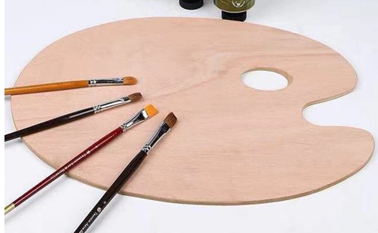 Khay pha màu nước/màu tranh sơn dầu acrylic bằng nhựa/gỗ cho họa sĩ