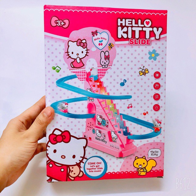 [ĐÈN-NHẠC] Đồ chơi Hello Kitty chuột Mickey cầu trượt leo thang