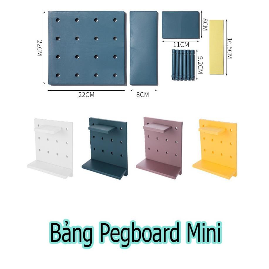 Kệ để đồ pegboard mini treo đồ trang trí Decor nhà cửa, kệ dán tường để đồ đa năng TT-HOME