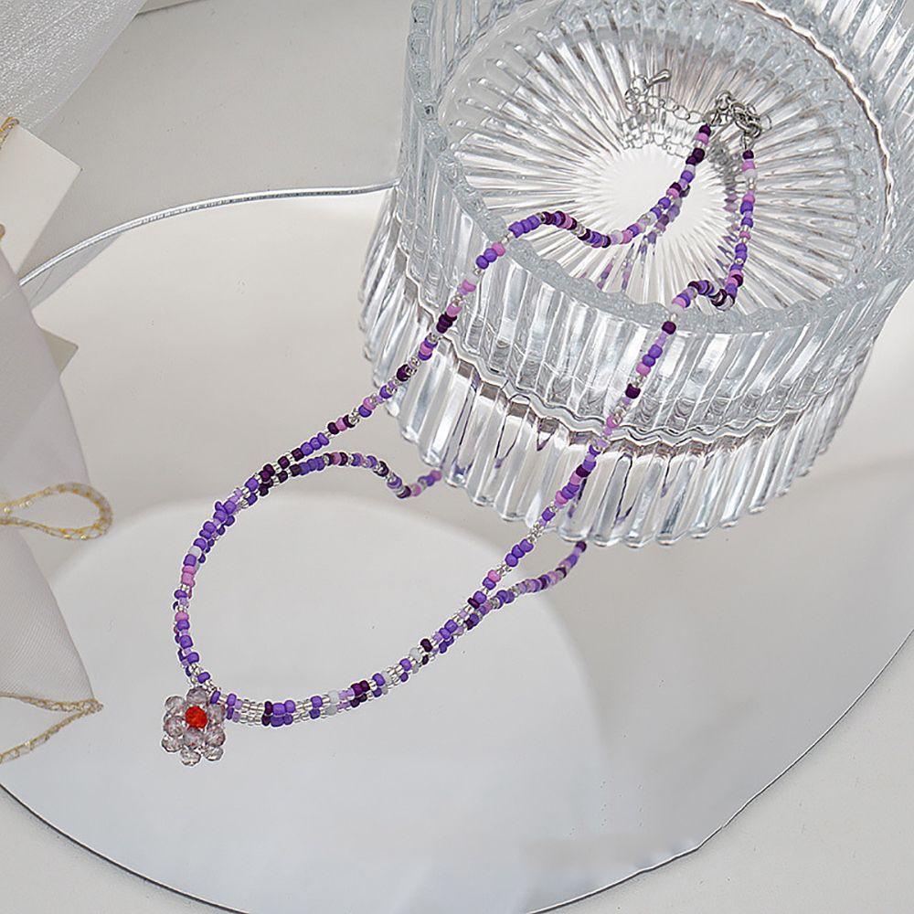 VANES1 Vòng Cổ Xỏ Hạt Màu Kẹo Dễ Thương Phong Cách Bohemian Cổ Điển Thời Trang Cho Nữ