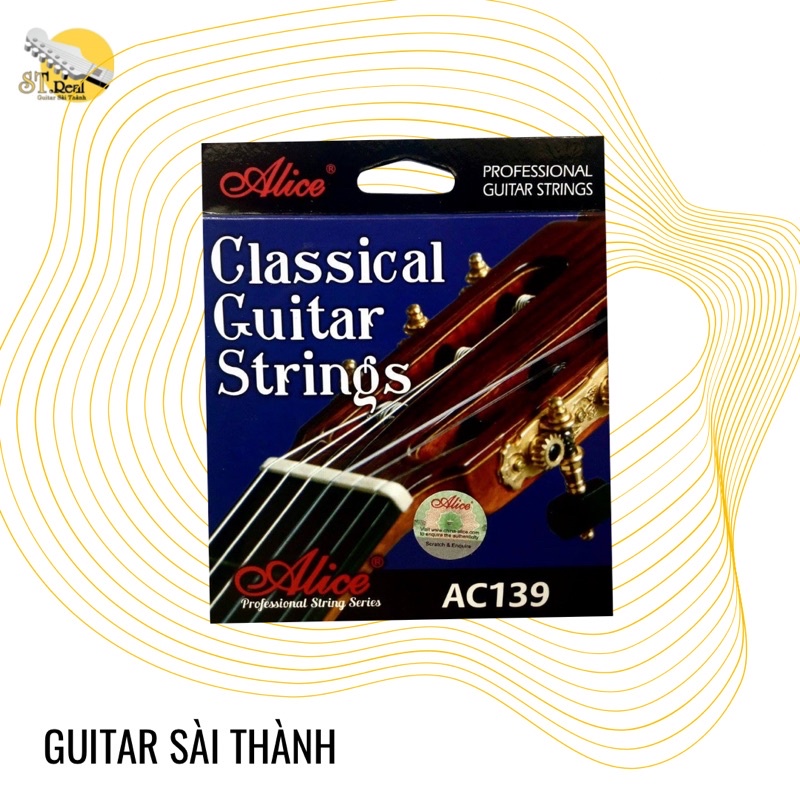 Dây Đàn Guitar Classic ST.Real Guitar Sài Thành mã Alice AC139 chất liệu nilon