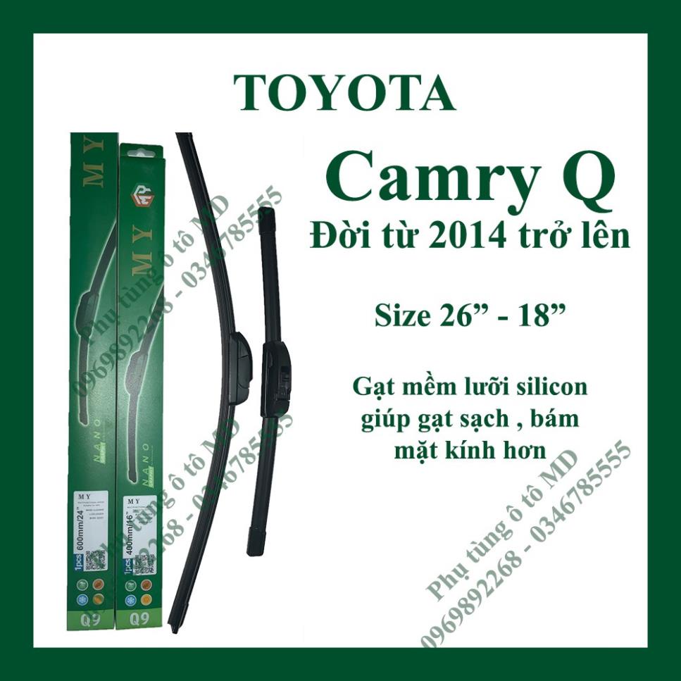Bộ 2 Gạt mưa Toyota Camry các đời và Gạt mưa  các dòng xe khác của Toyota: Fortuner, Hilux, Innova, Land Cruiser .