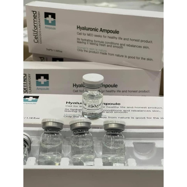Tinh Chất HA Cô Đặc Siêu Dưỡng Ẩm Tăng Sinh Collagen Cellformed Hyaluronic Ampoule  ( 7ml*5 lọ )