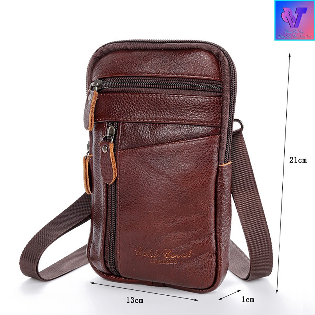 Túi Xách Nam Siêu Giảm Giá Chất Da Đẹp Kiểu Dáng Mini Tiện Lợi Để Điện Thoại Ví Tiền Đeo Chéo Đeo Hông Đeo Ngang - PB047 | BigBuy360 - bigbuy360.vn