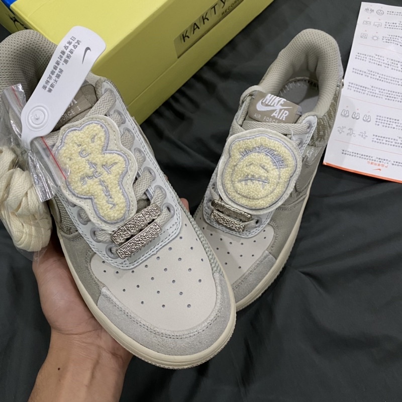 GIÀY AIR AF1 TRAVIS SCOT GREY LAI AU [ FULL BOX +FREE SHIP ]