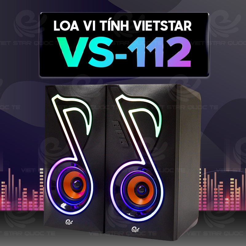 Loa Game vi tính VS-112, USB hiệu ứng LED RGB,kết nối tai nghe, thanh âm tuyệt đỉnh, công suất lớn, bảo hành 12 tháng