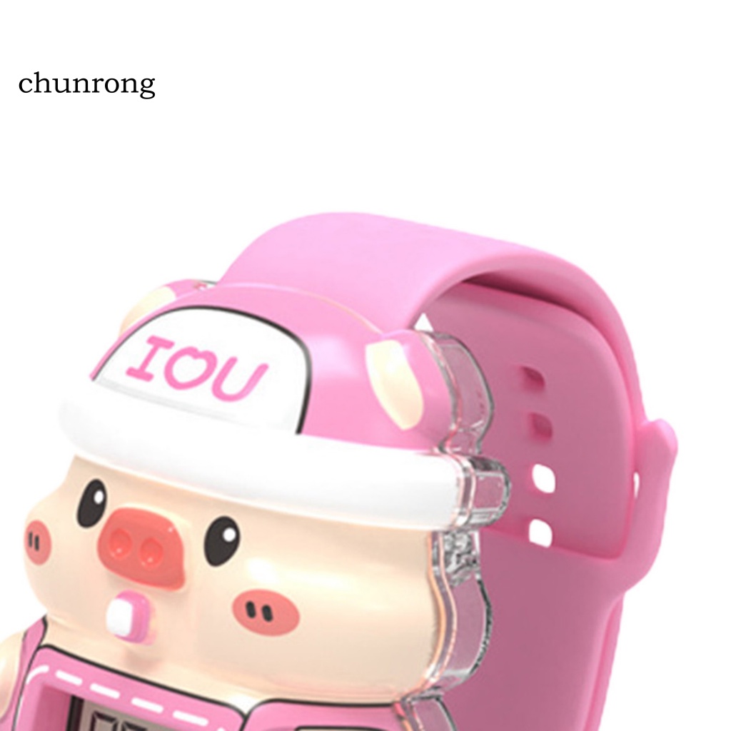 Cr Đồng Hồ Điện Tử Màn Hình LCD Hình Heo Con Đáng Yêu Cho Bé