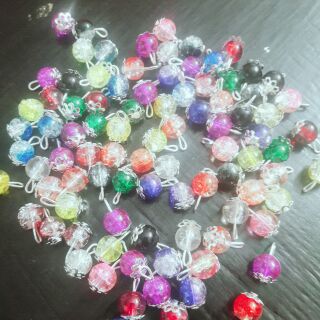 10 mặt treo hạt đá tuyết( lộn xộn màu )
