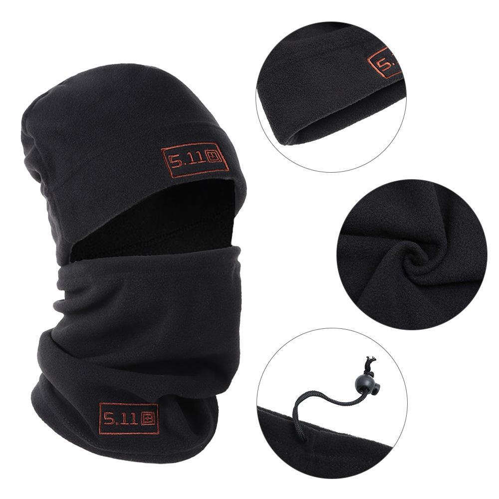 Mũ Beanie Kiêm Khăn Choàng Cổ Vải Lông Cừu Mềm Mại Giữ Ấm