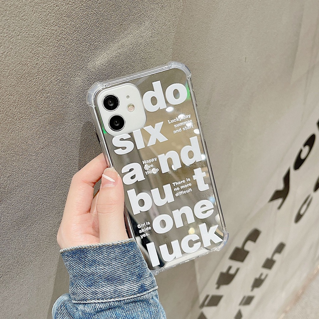 Ốp lưng iphone ốp Điện Thoại Mềm Tráng Gương In Chữ Tiếng Anh Cho iPhone 12 11 6plus 6s 6splus 7 7plus 8 8plus x xr xs 11 11Pro max xs