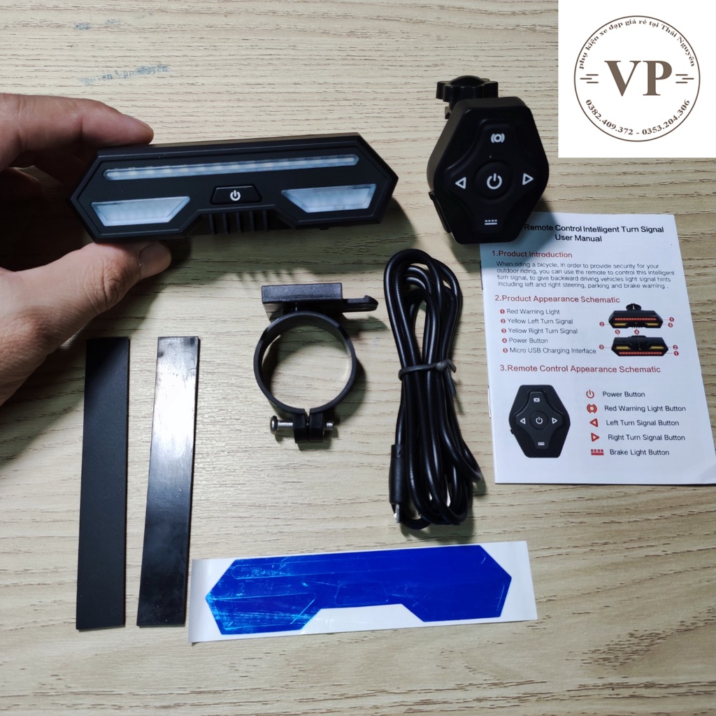 Đèn xi nhan cho xe đạp có điều khiển từ xa