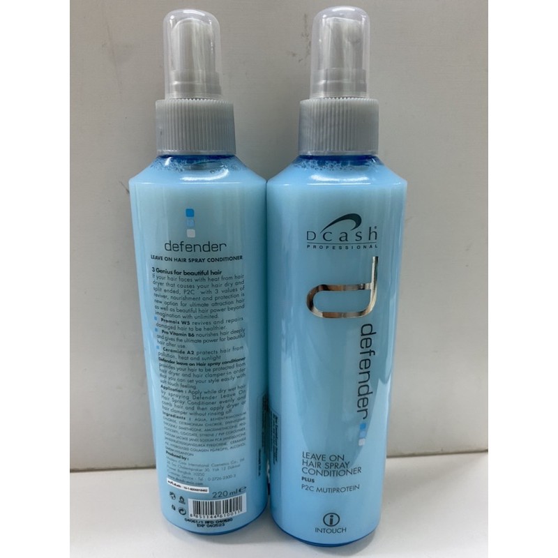 XỊT DƯỠNG TÓC DCASH DEFENDER LEAVE ON HAIR SPRAY CONDITIONER 220ML CHÍNH HÃNG - 8221