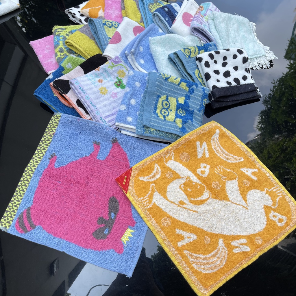 Set 5 Khăn tay cao cấp cho bé, chất cotton, mềm mịn thấm hút, đẹp, sang trọng