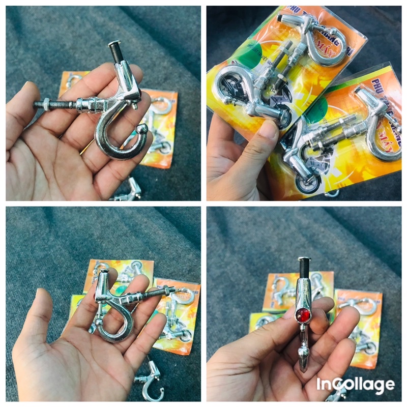 Móc Treo Xe Máy Có Chốt Bấm/ Móc Treo Đồ Xe Máy