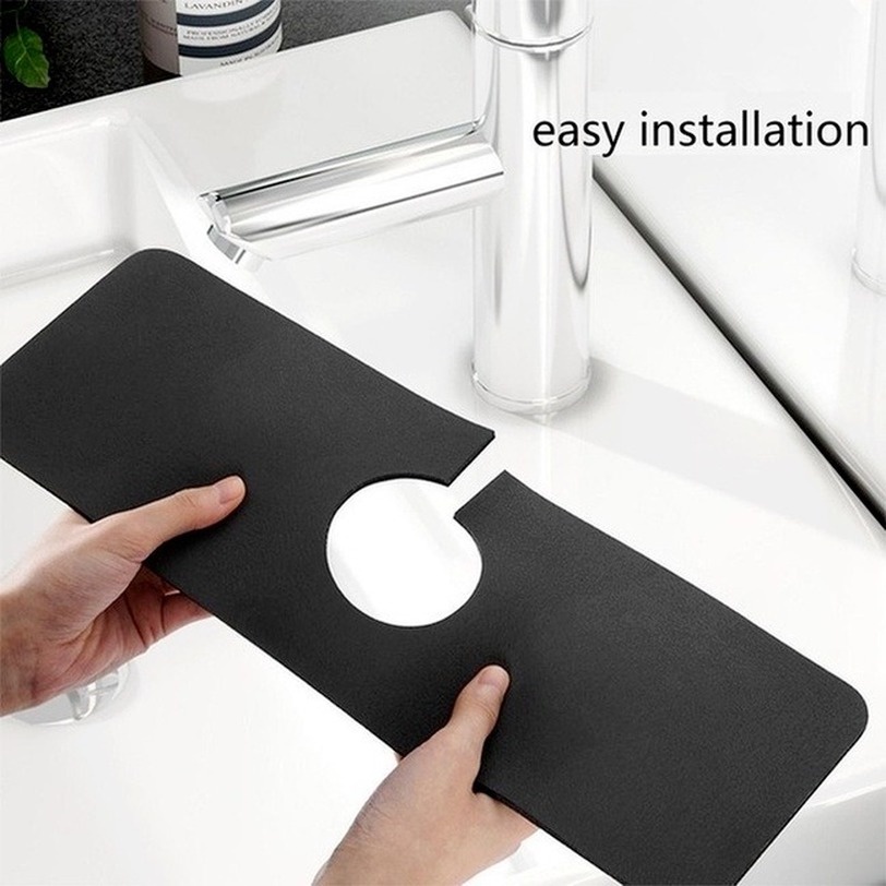 Tấm Silicone Dài 60cm Vòi nhà bếp Tấm hấp thụ làm khô nhanh Chậu rửa chén Tấm chắn tia nước Bảo vệ vòi nước Giàn rửa mặt bàn Bảo vệ cho nhà bếp Tấm lót vòi