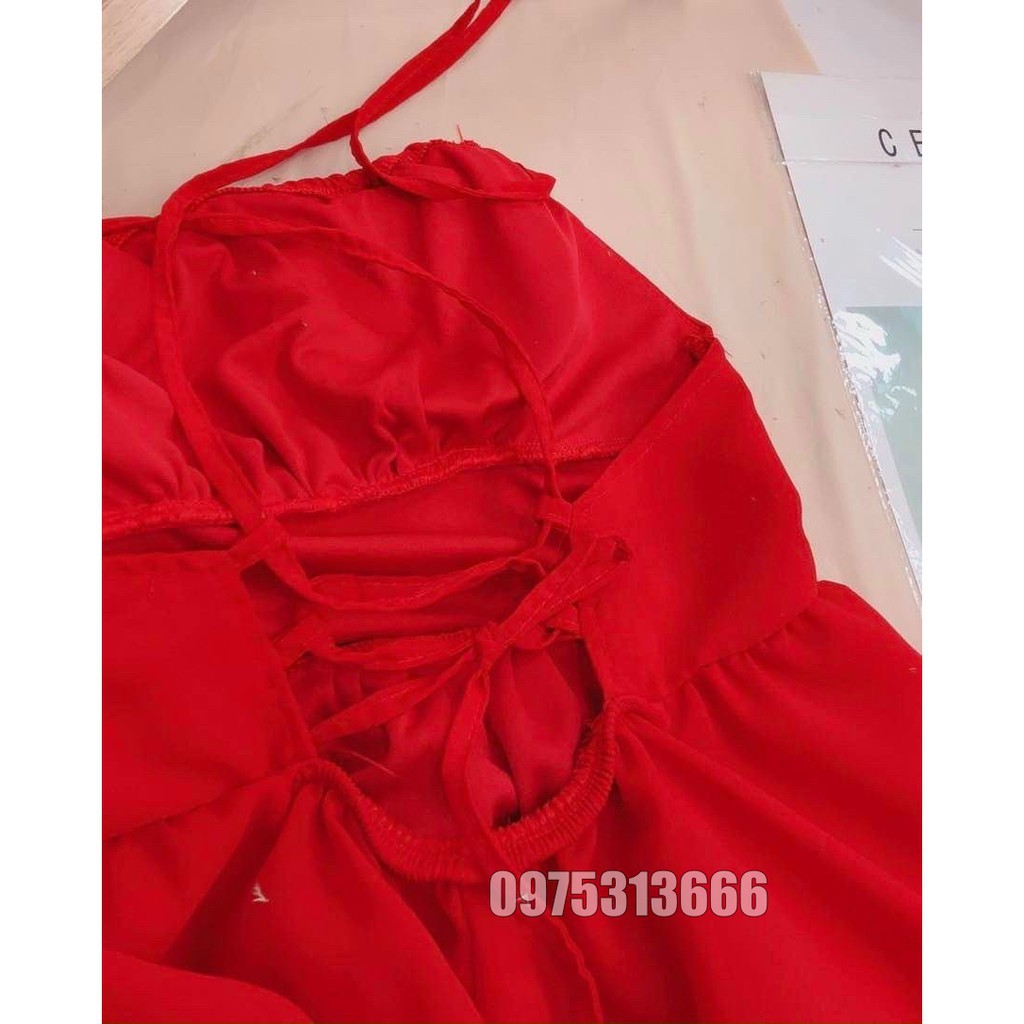 Đầm Maxi 2 Dây, Váy Maxi Đi Biển V108A, Chất Voan 2 Lớp, Mềm Mát, Màu Đỏ, Siêu Phẩm Của Tín Đồ Sống Ảo