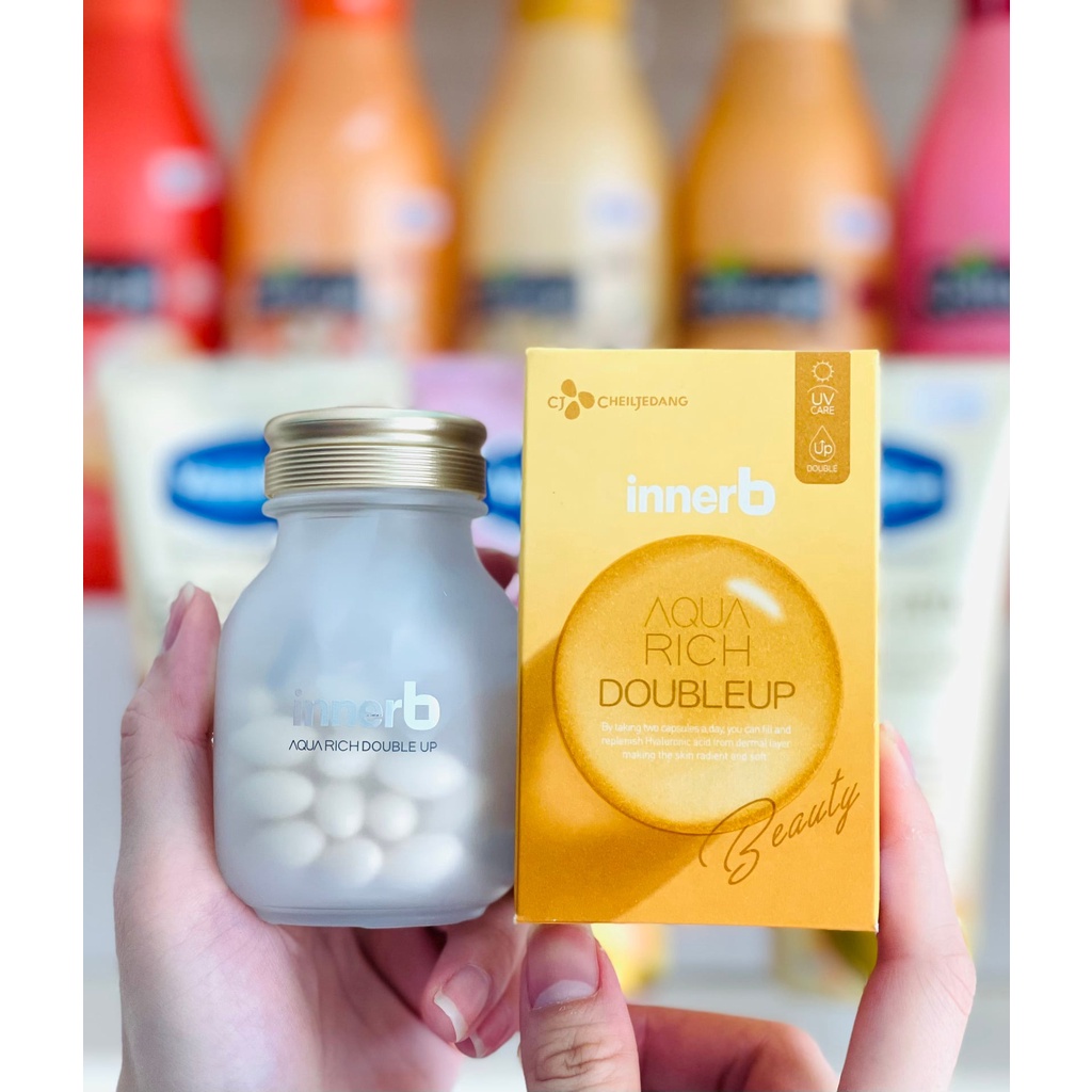 Viên Uống Cấp Nước Innerb Aqua Rich Mẫu Mới - Hàm Lượng Gấp Đôi Mẫu Cũ