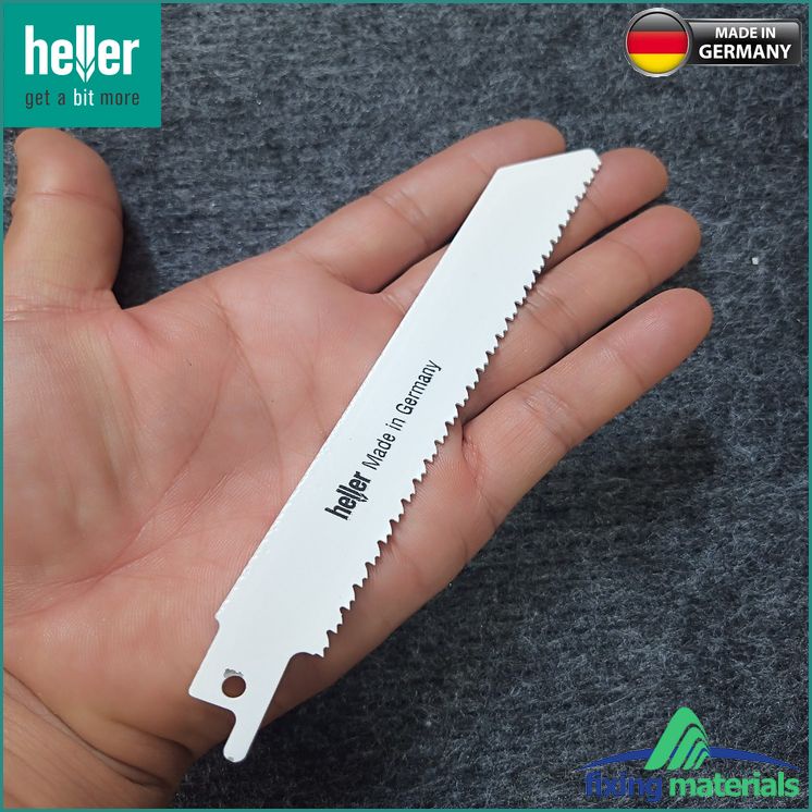 S3456XF-Lưỡi cưa kiếm HELLER Bi-Metal  27636 8, Răng đôi, dài 130mm (Cắt cành cây, gỗ mềm, tấm cách âm..)