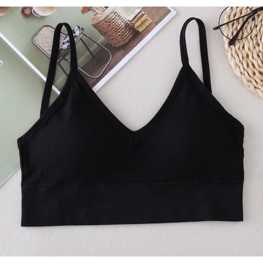 Áo Bra Tập Gym Len Tăm, Áo Ngực Khoét Lưng Chữ U, Không Gọng Đệm Mỏng BRA01