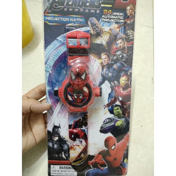 Đồ chơi đồng hồ siêu nhân spiderman chiếu đèn 3D nhiều hình