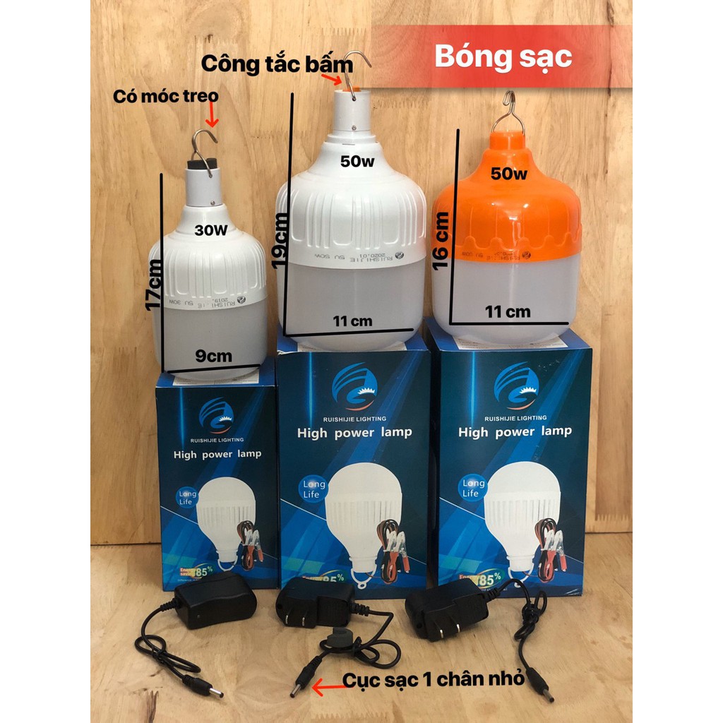 Đèn Led Sạc Điện 100w - 200w Siêu Sáng