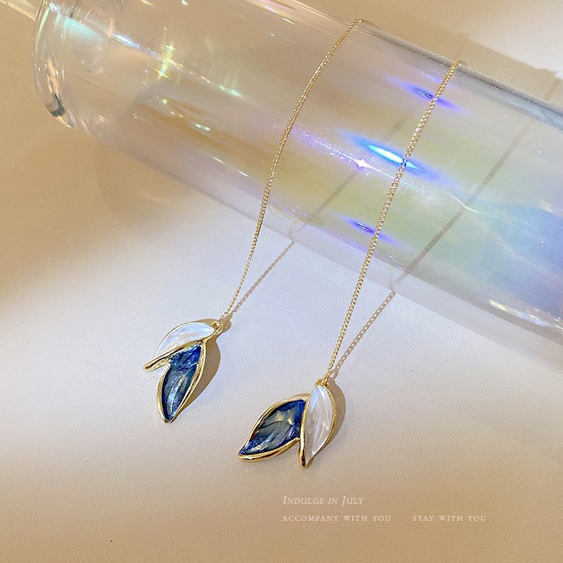 Khuyên Tai Hình Lá Thiết Kế Đơn Giản Cá Tính Hợp Thời Trang