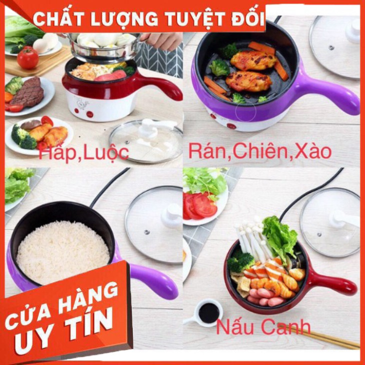 [FREE SHIP] [ HÀNG LOẠI 1 CÓ 2 NẤC ] NỒI LẨU MINI 2 TẦNG ĐA NĂNG CHỐNG DÍNH - CHIÊN - XÀO - LẨU - NẤU CƠM TẶNG XỬNG HẤP