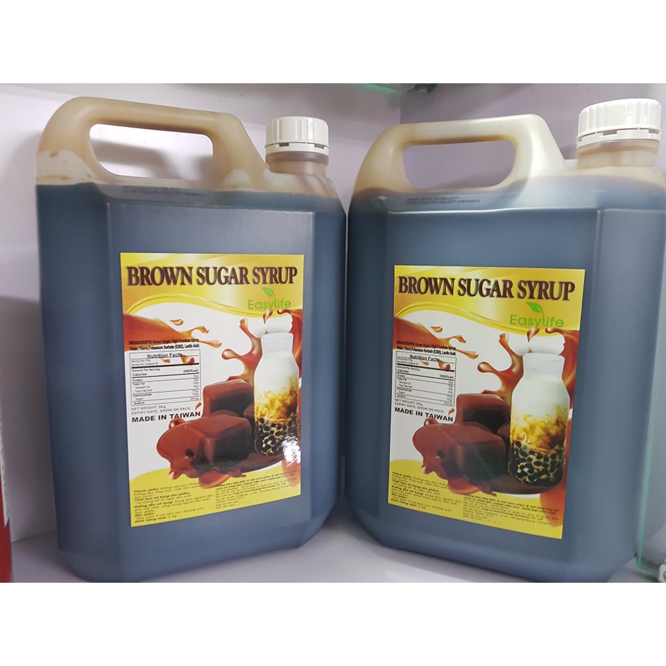 Syrup Đường Đen Đài Loan Easy Life làm tàu hũ và sữa tươi trân châu đường đen 5kg
