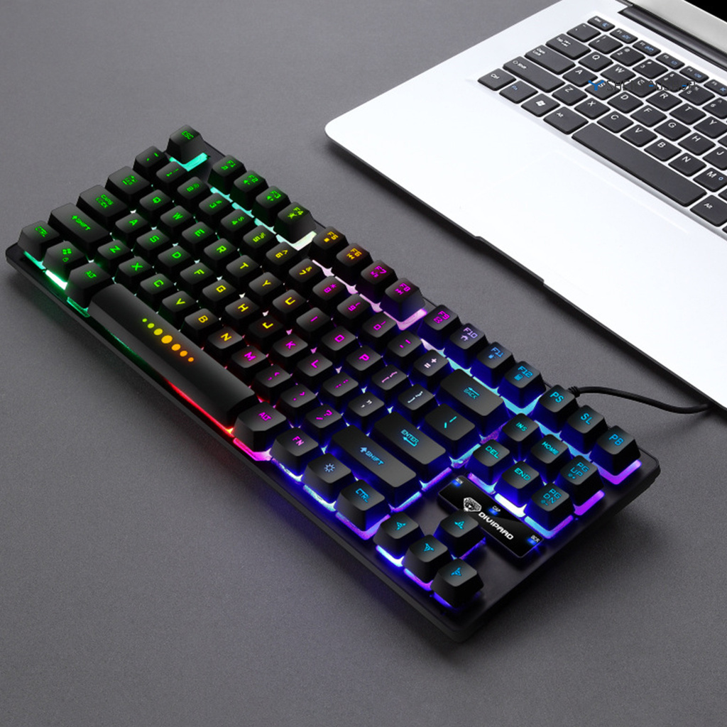 Bàn phím cơ chơi game 87 phím có đèn LED TS GK 10 chuyên dụng cho laptop / máy tính bàn