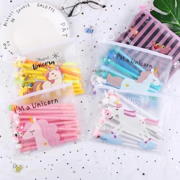 [KHUYẾN MÃI] ❤️Set 20 bút bi nước Pony dễ thương/Set 20 chiếc Bút bi nước Kute tặng kèm túi đựng bút SUSAN SHOP