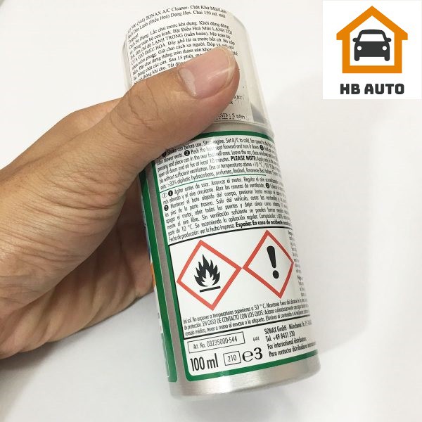 Chất khử mùi làm sạch điều hòa dạng hơi Sonax A/C Cleaner 100ml 323500