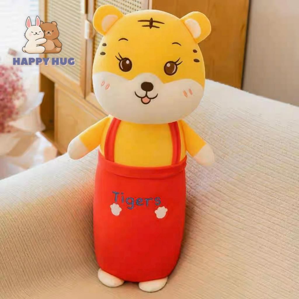 Gối ôm gấu bông Tigers cute size 60cm cho bé, hình động vật dễ thương chất mềm mịn cao cấp - HAPPY HUG