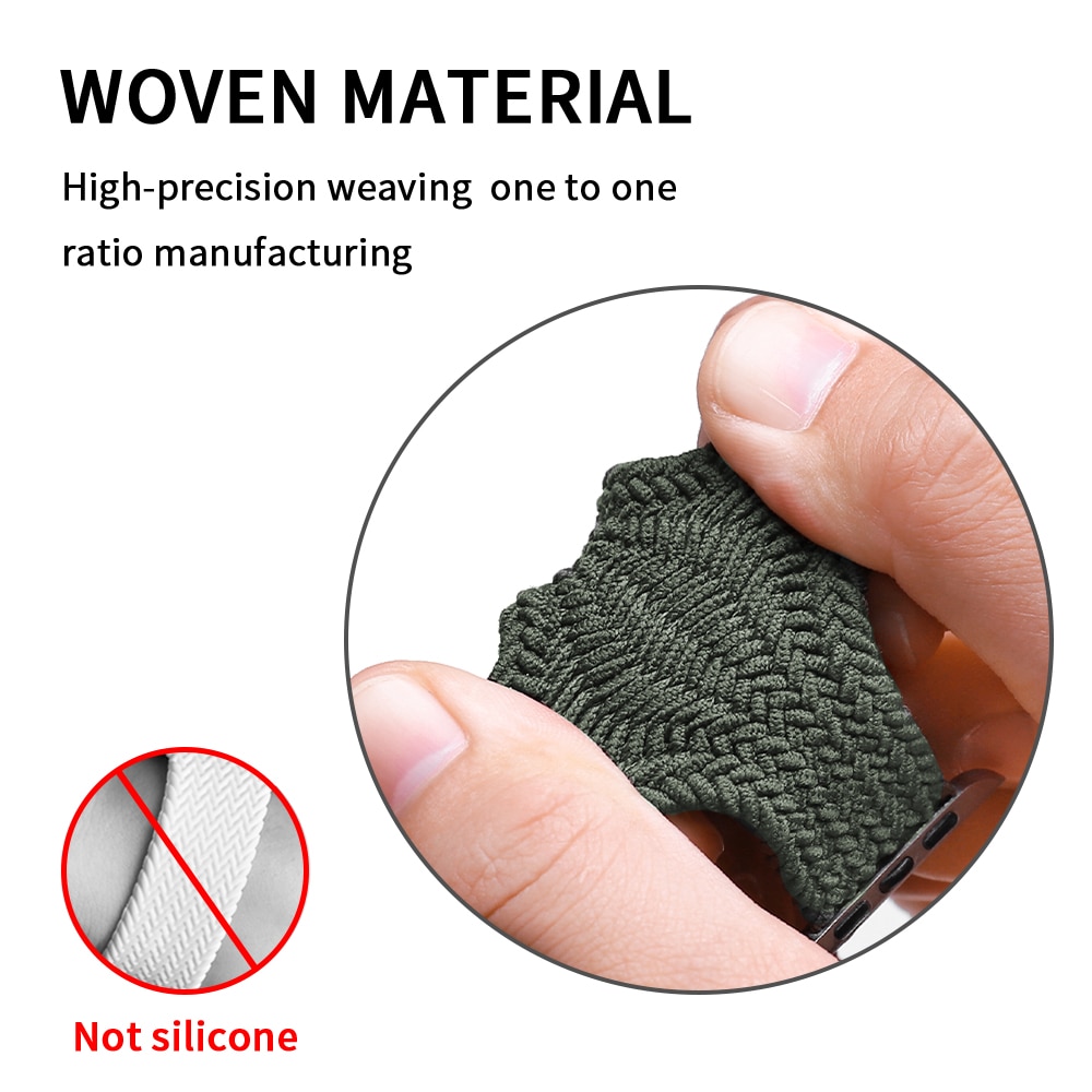 Dây Đeo Đồng Hồ Bằng Vải Nylon Co Giãn Cho 41mm 45mm 44mm 40mm