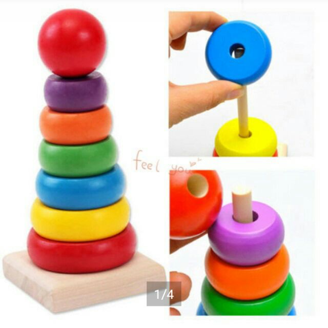 Tháp chồng gỗ mini
