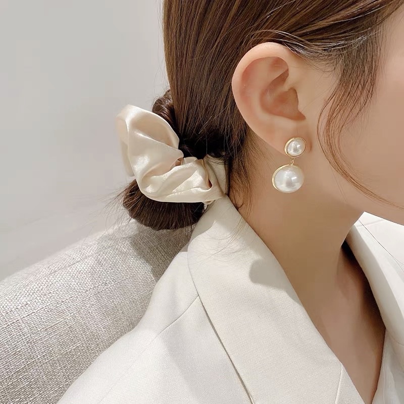 Khuyên tai đính hạt tròn nữ tính - Maben