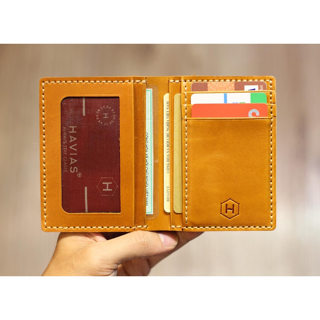 Ví Da đứng Venumi Handcrafted Wallet HAVIAS - Vàng Bò