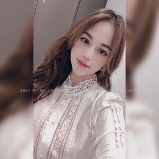 Áo sơ mi phối ren