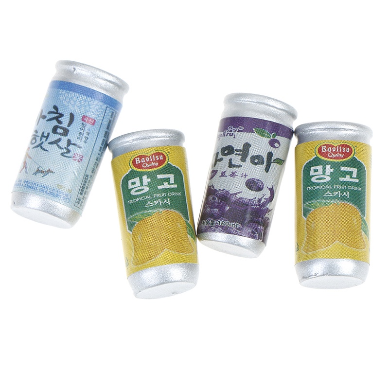 Bộ 4 Bình Nước mini Tỉ Lệ 1: 12 Trang Trí Nhà Búp Bê
