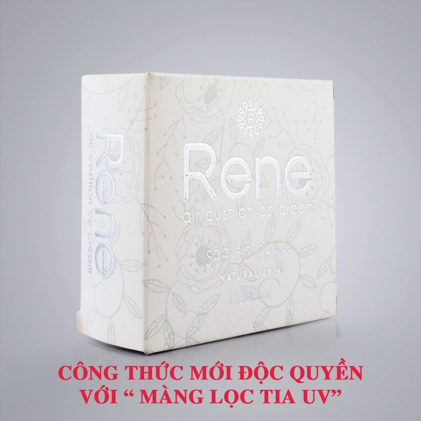 Lõi Phấn nước công nghệ Nano cho nữ [mang lại cho làn da sự mịn màng, rạng rỡ]Rene Air Cushion CC Cream SPF50 PA+++ USA