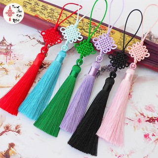 Dây treo cát tường thắt đồng tâm kết chỉ đỏ may mắn nhiều màu