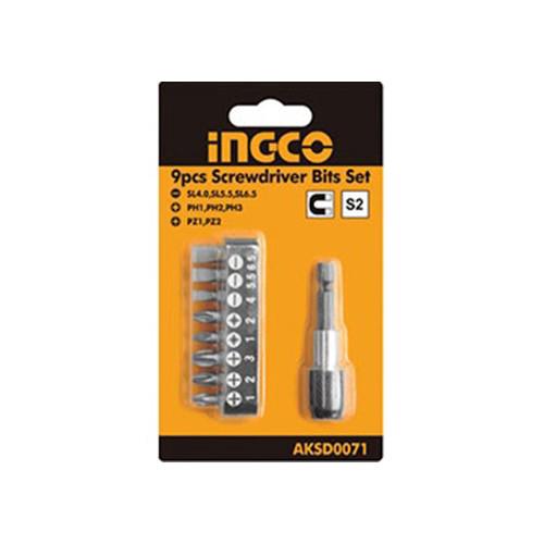 Bộ đầu tua vít 9 chi tiết ingco aksd0071