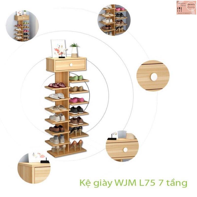 Kệ để giày bằng gỗ có ngăn kéo, Kệ để giày 5 tầng bằng gỗ cao cấp, Tủ đẻ giày decor